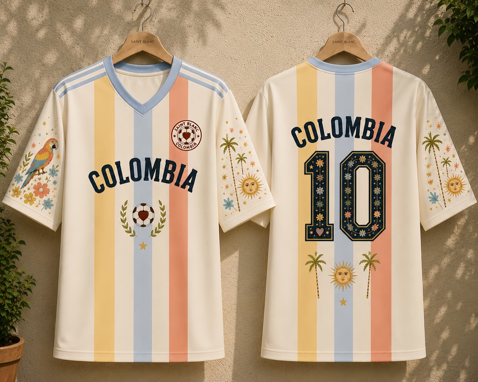 Camiseta Colombia Pastel