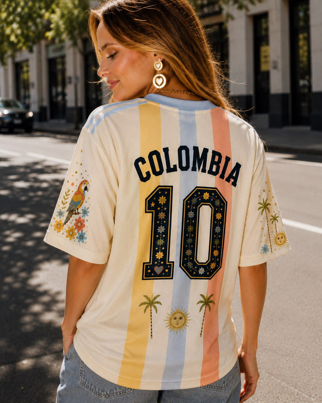 Camiseta Colombia Pastel