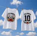 Camiseta Colombia Florece Blanca