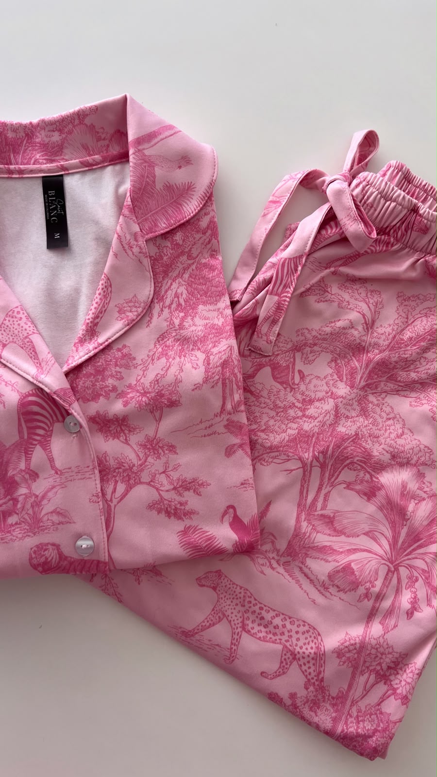 Pijama Animales rosados Toile de Jouy
