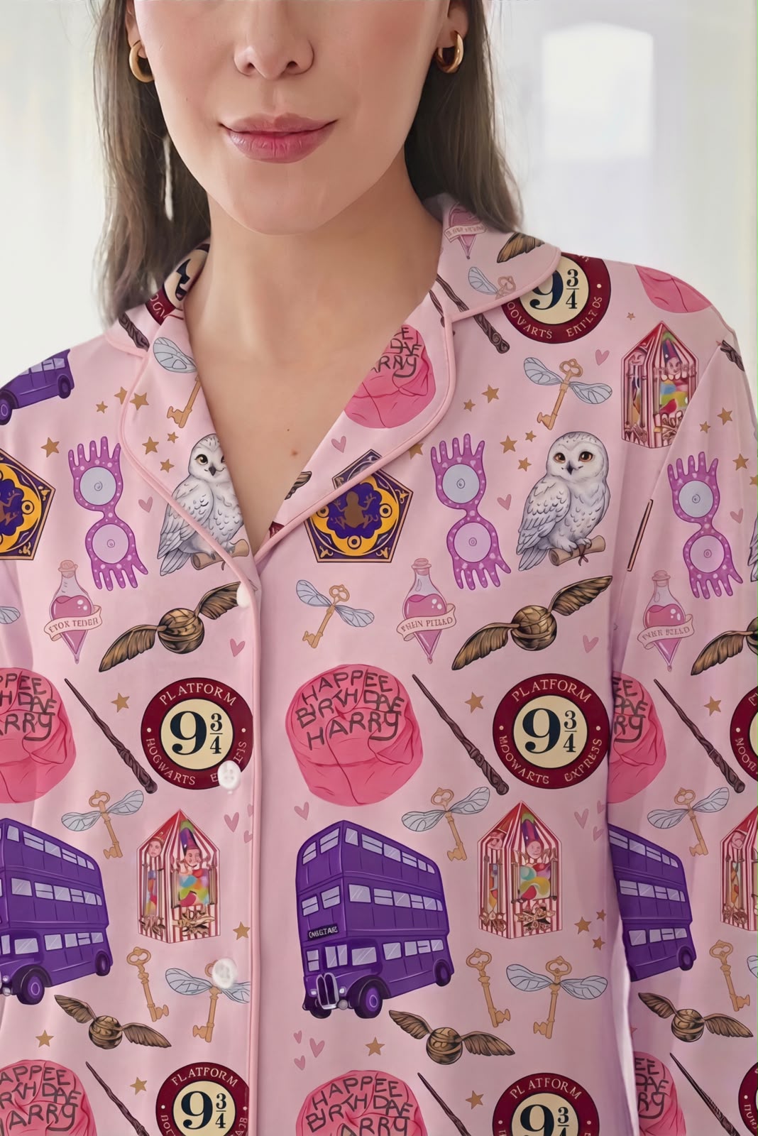 Pijama Escuela magica pink
