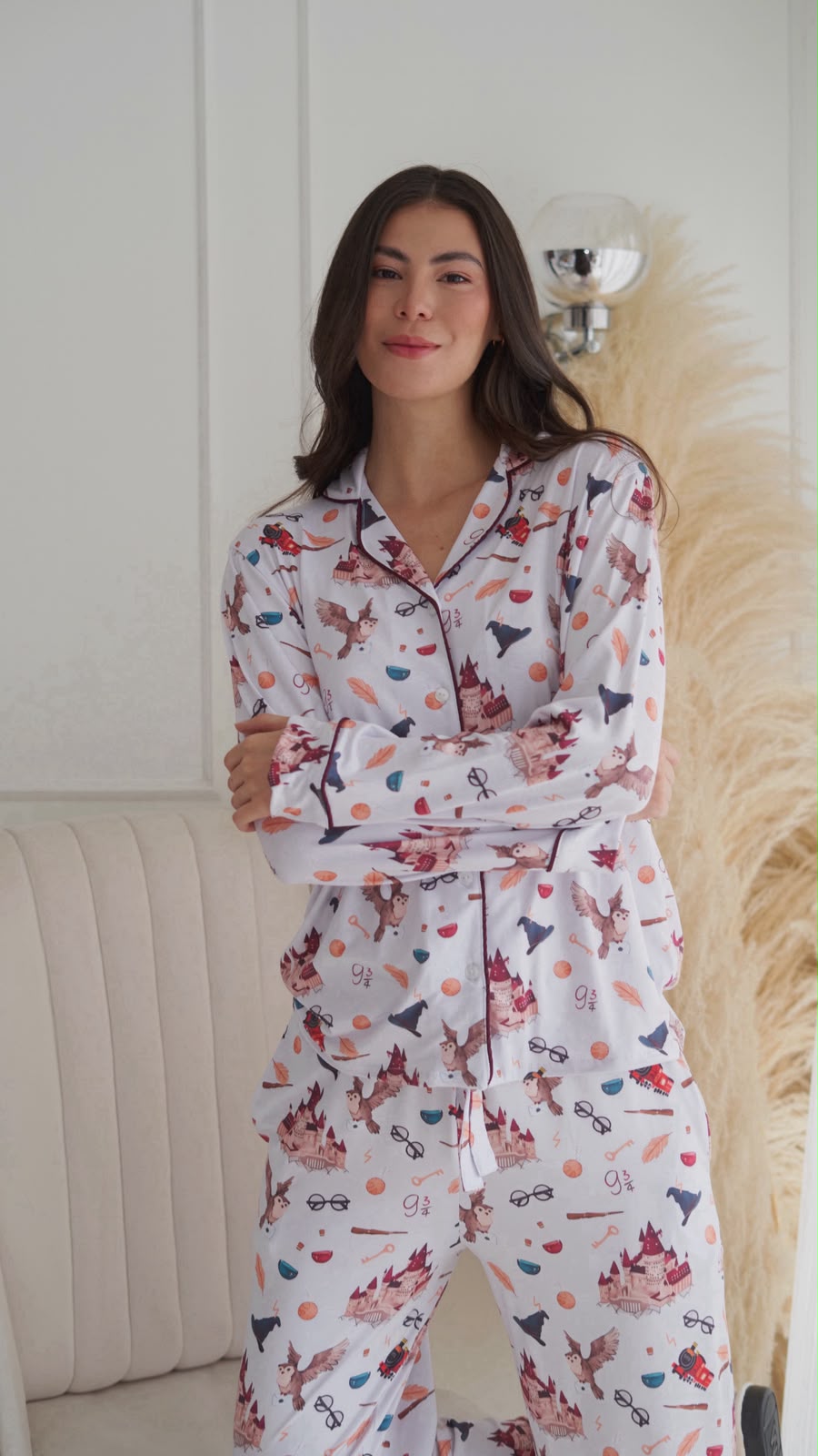 Pijama Escuela magica white