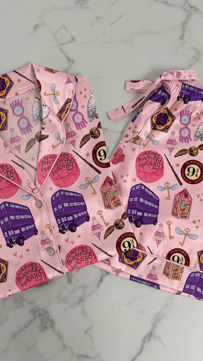 Pijama Escuela magica pink